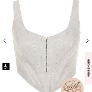 House of CB Elsa silver glitter corset size Small